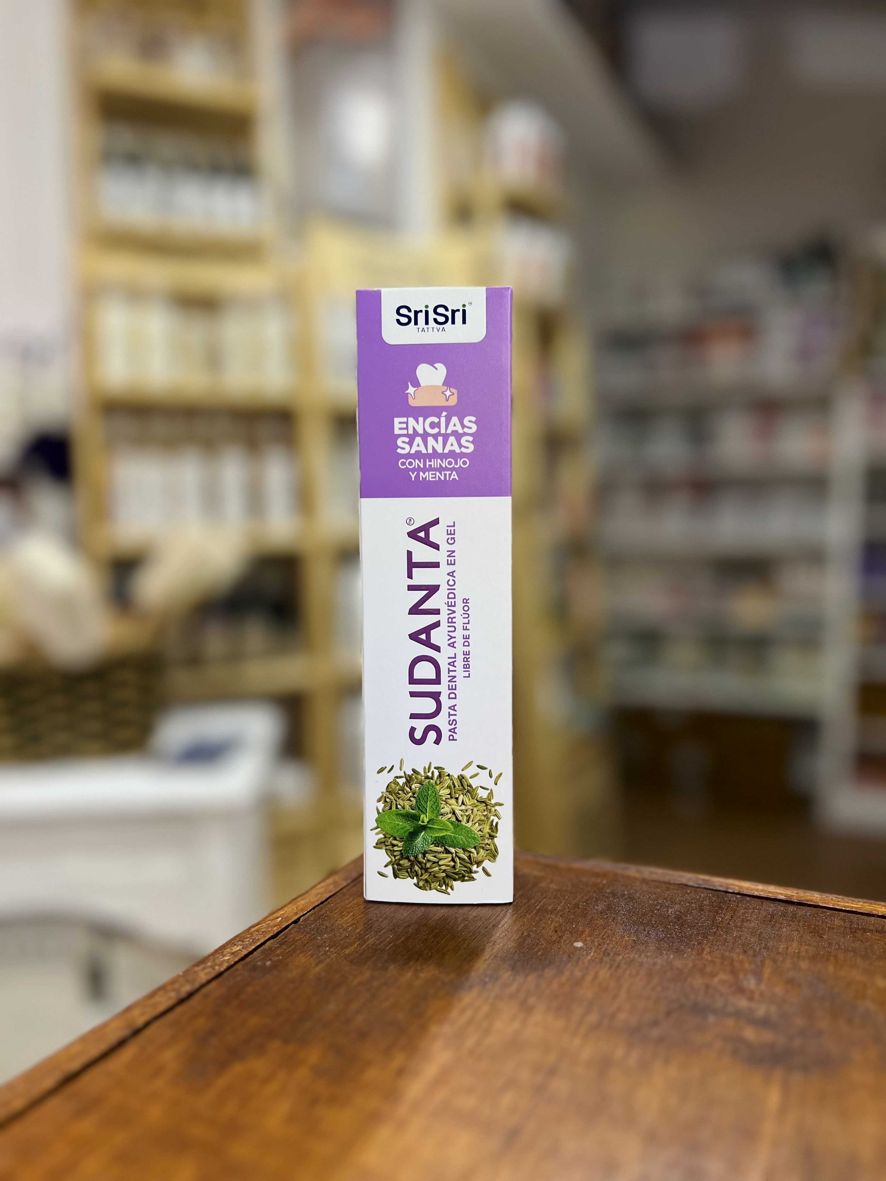 Sudanta Gel Menta e Hinojo x 100g - Encias Sanas - Pasta Dental Ayurvedica Libre de Fluor