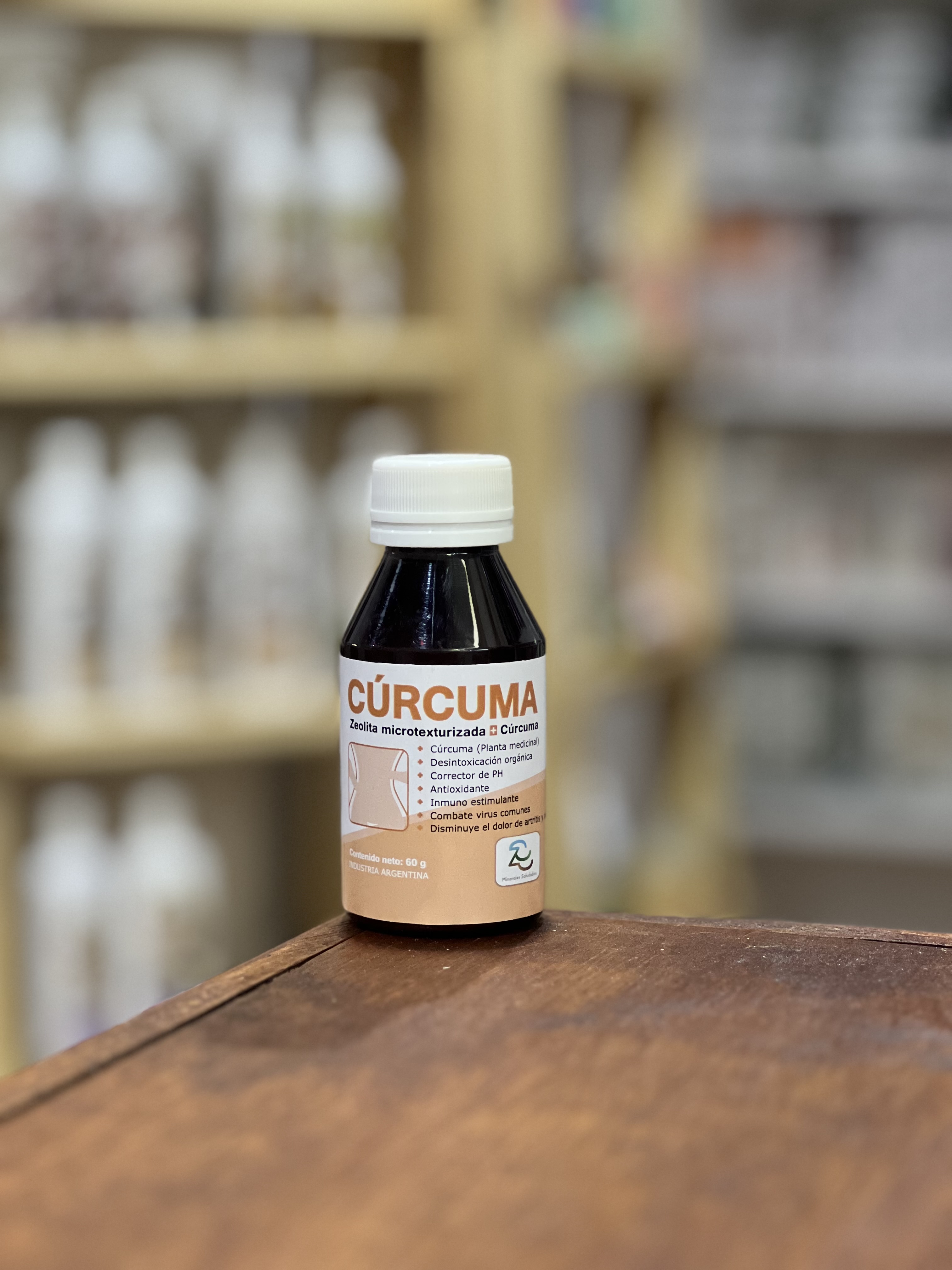 Zeolita con Curcuma en polvo x 60 gr