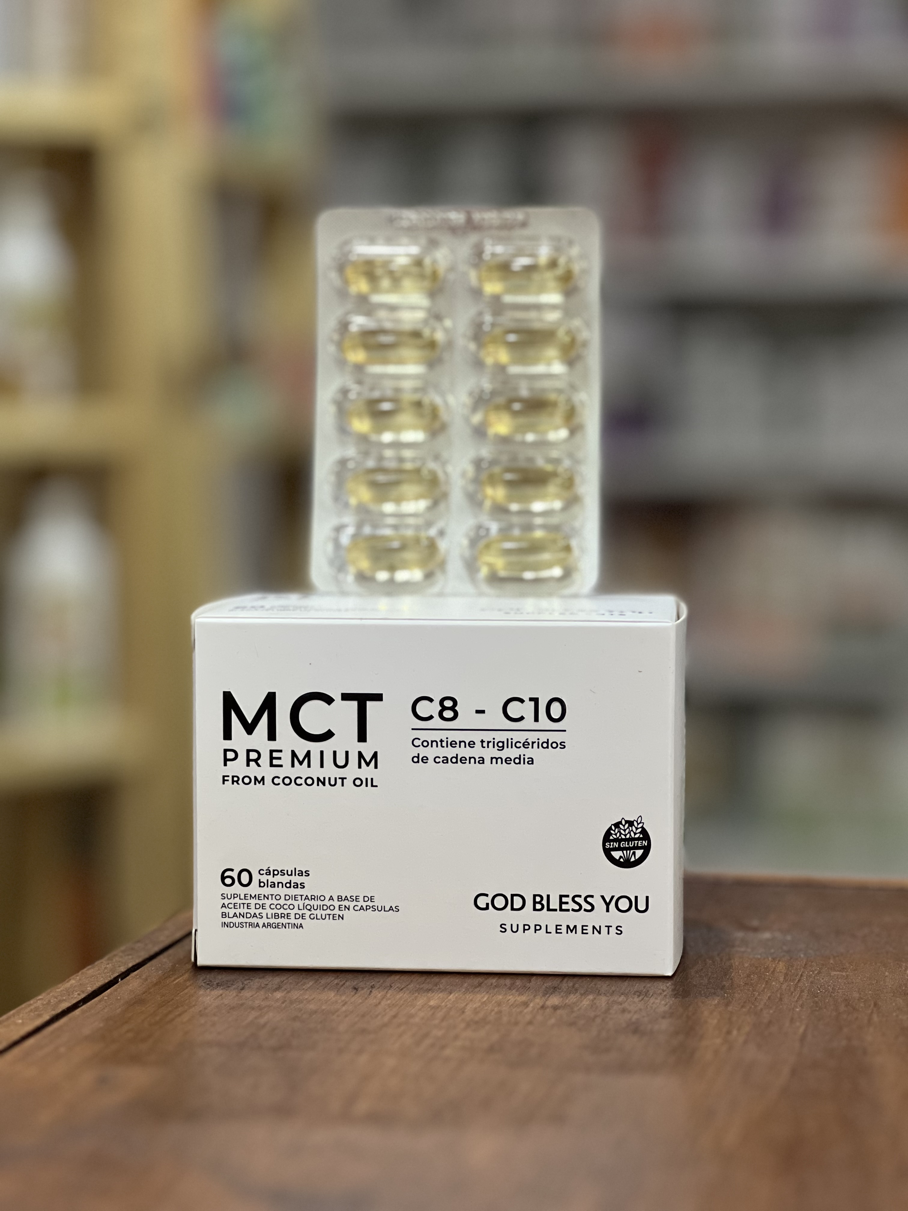 60 Capsulas Blandas MCT Premium From Coconut Oil (C8 . C10) - Suplemento Dietario.