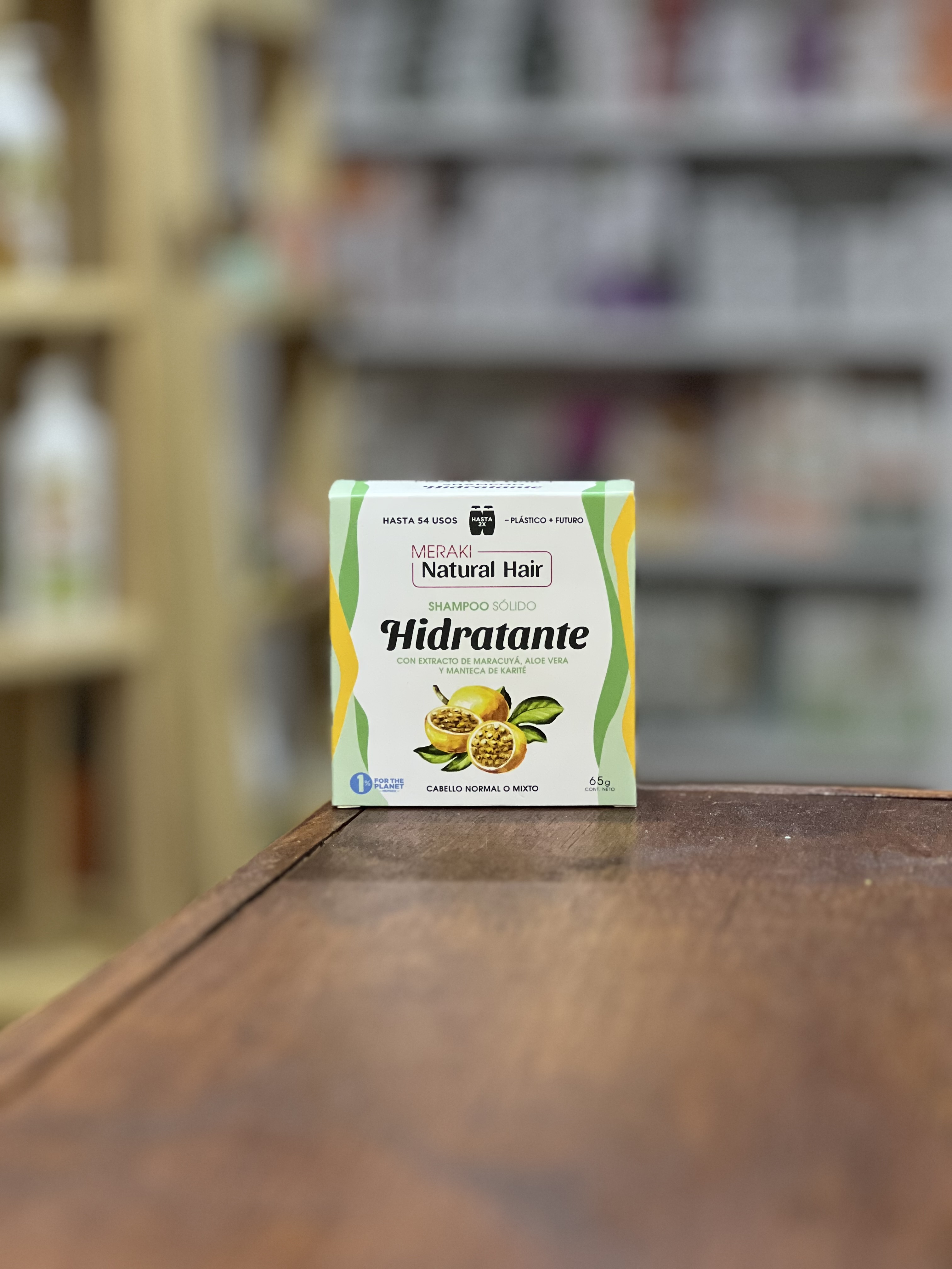 Shampoo Solido Hidratante - Con Extracto de Maracuya, Aloe Vera y Manteca de Karite.