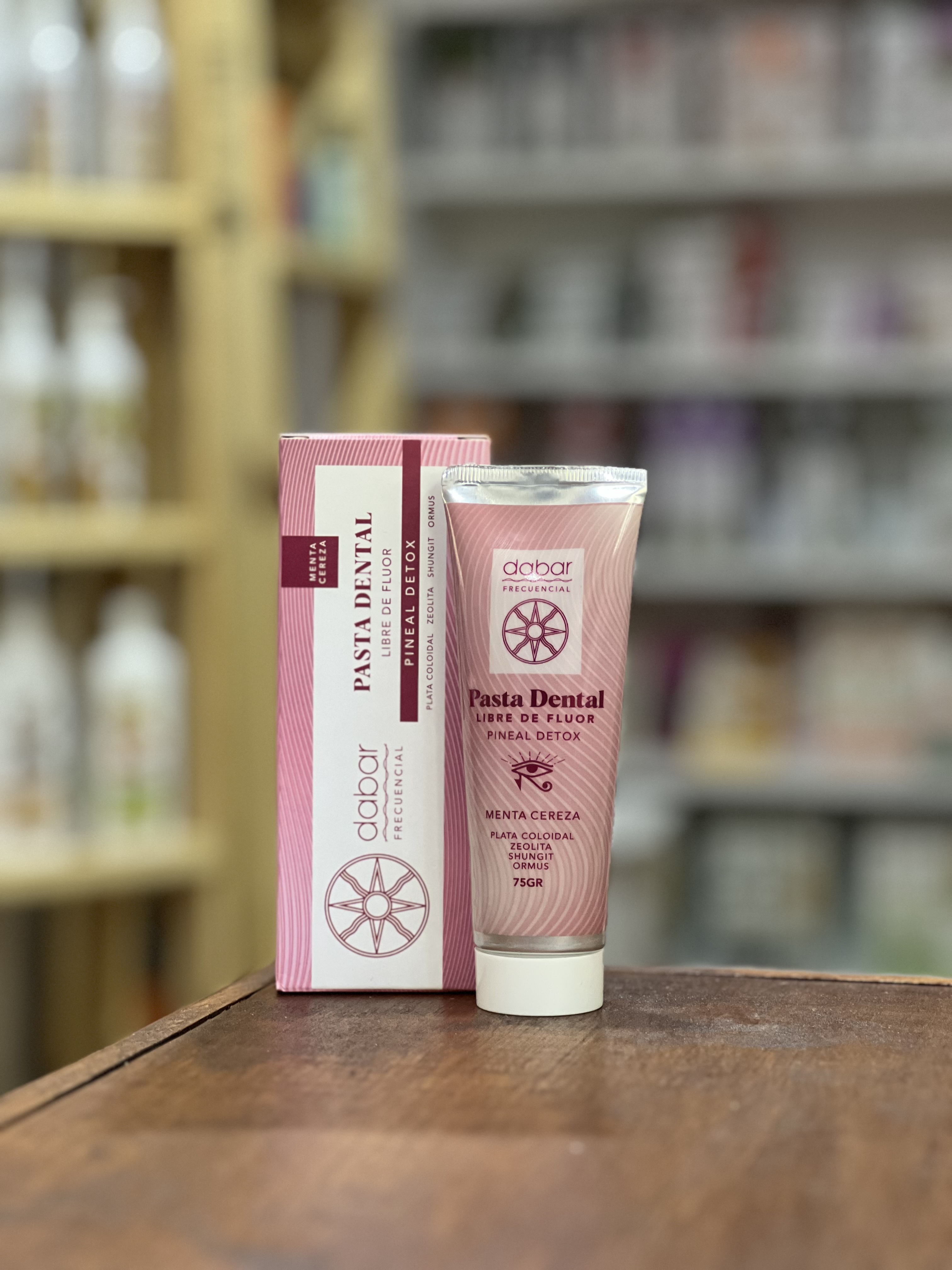 Pasta Dental Libre de Fluor Cereza Patagonica x 75g - Pineal Detox - (Plata Coloidal - Zeolita - Shu