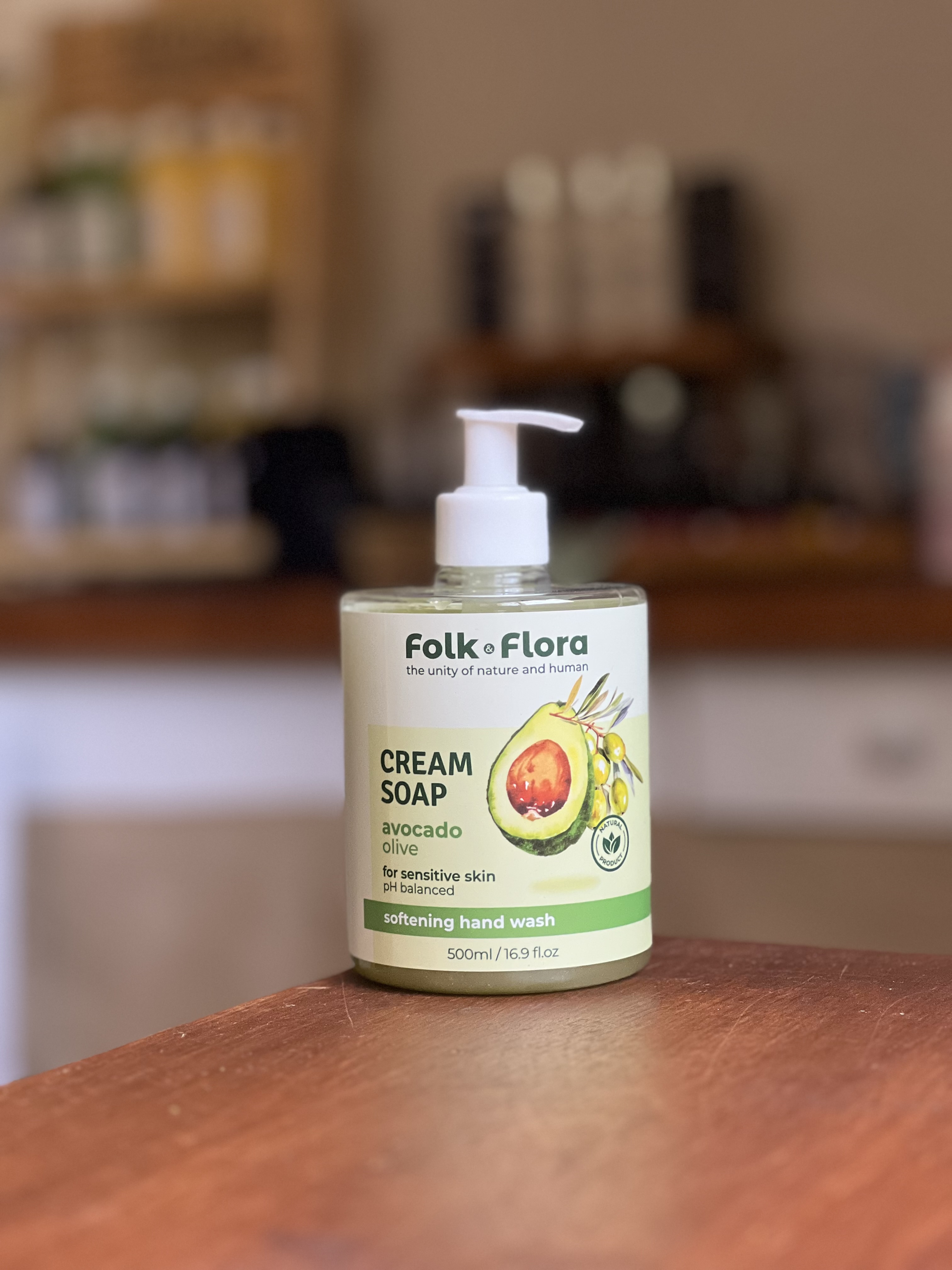 Jabon Liquido para Manos de Palta y Oliva x 500ml - Especialmente formulado para pieles sensibles. D