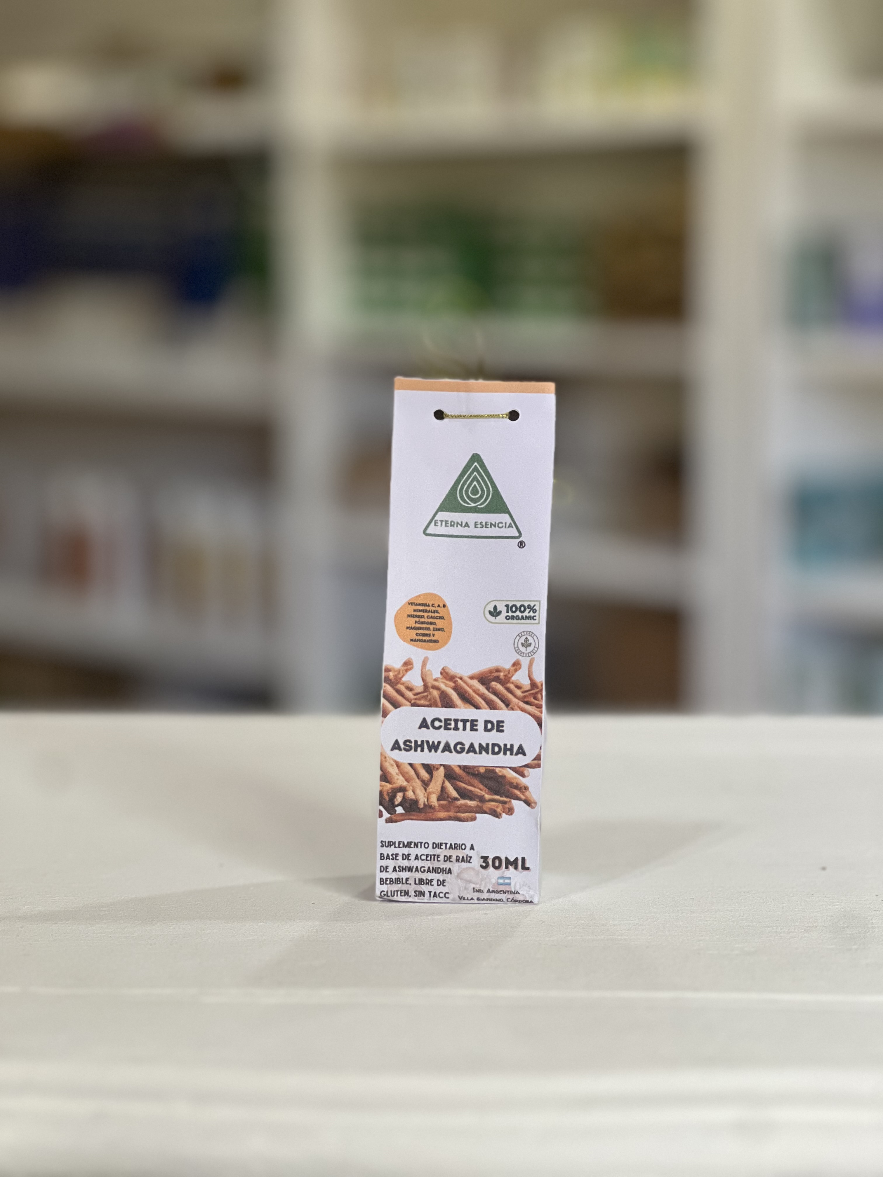 Aceite de Ashwagandha x 30ml SUBLINGUAL (100% Organico)