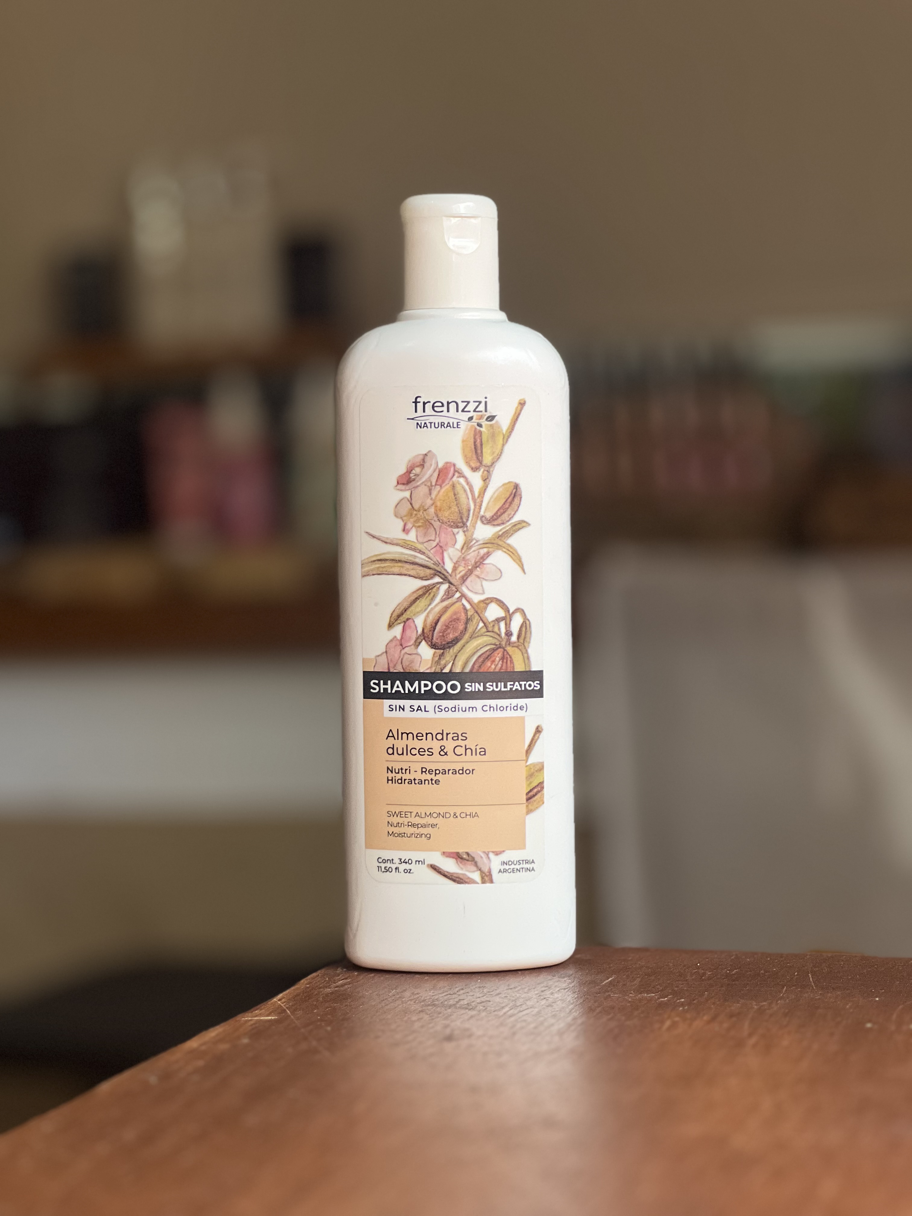 Shampoo Naturale SIN SULFATOS Almendras y Chia. 350ml