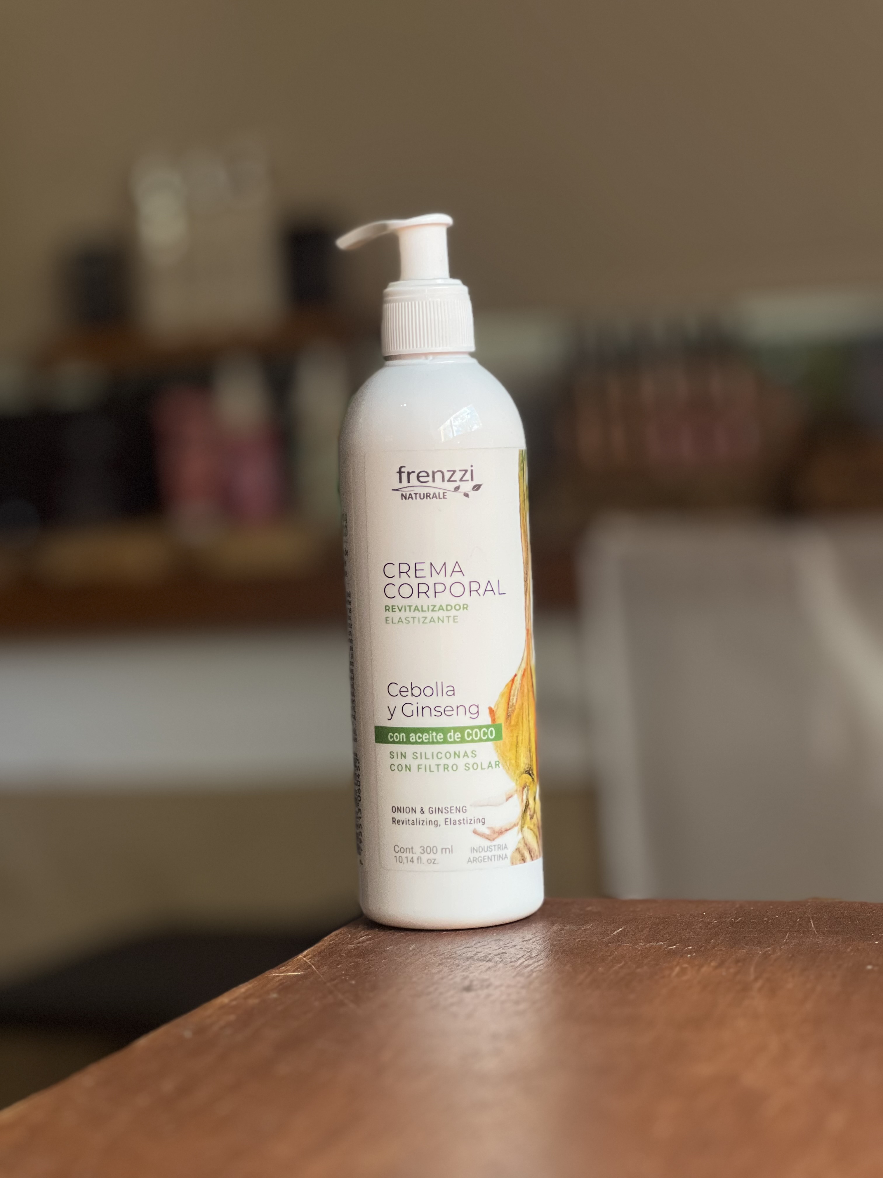 Crema Corporal Coco (Cebolla y Ginseng). 300ml