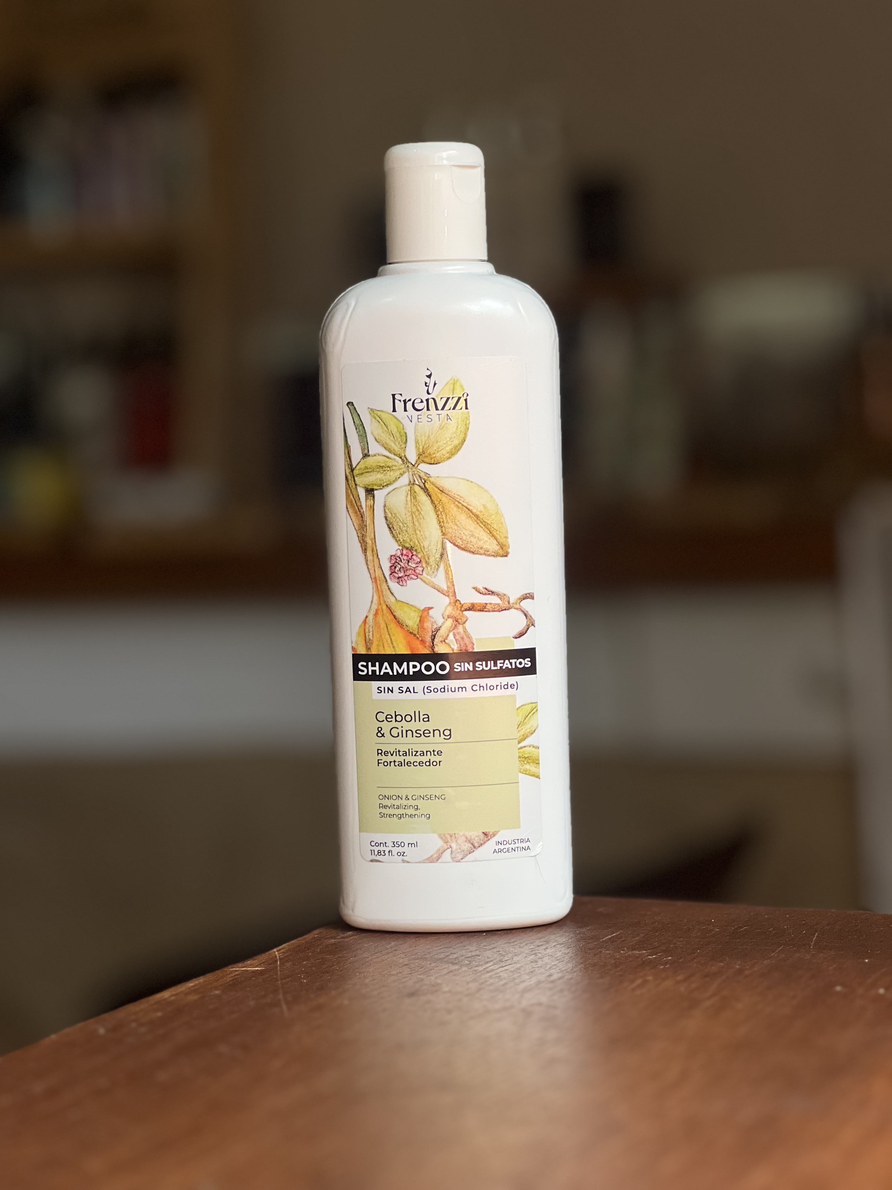 Shampoo Naturale SIN SULFATOS Cebolla y Ginseng. 350ml