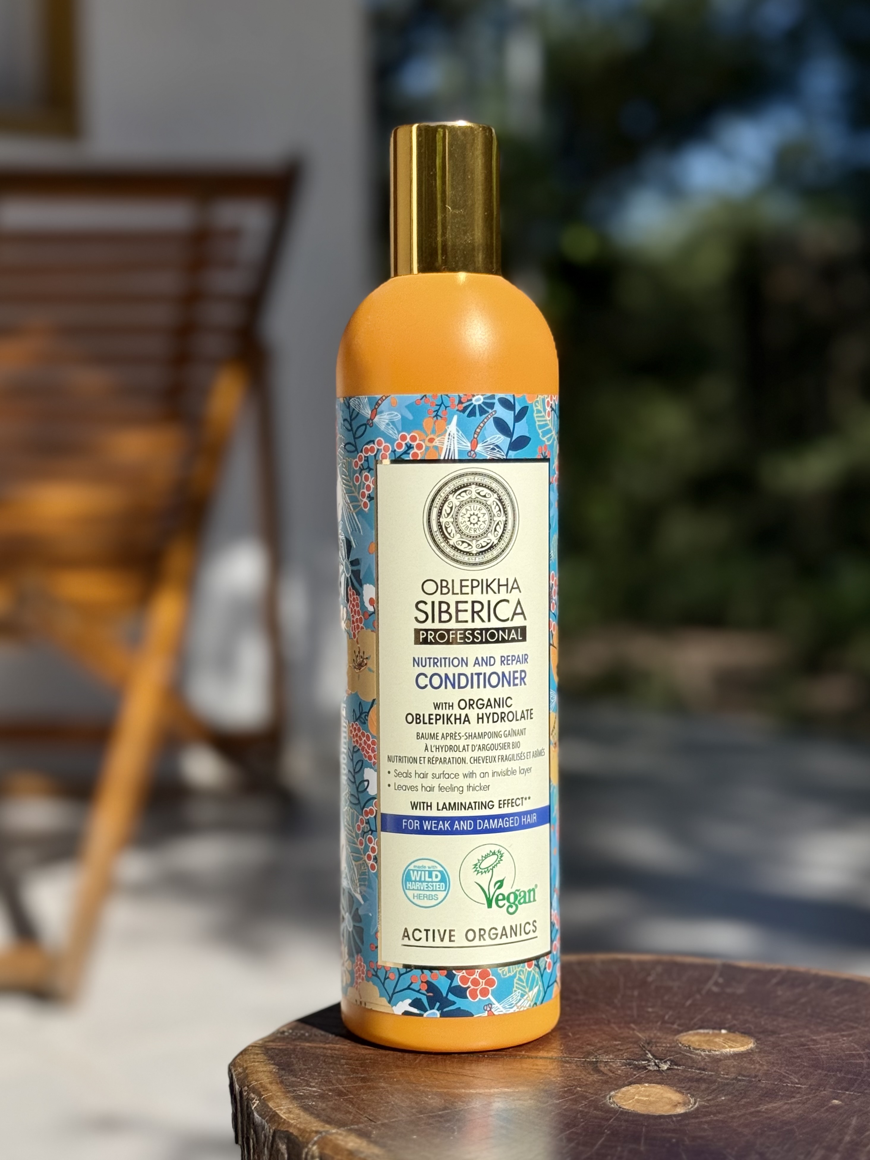 Acondicionador Oblepikha x 400ml. para Cabello Debil y Danado. Nutricion y Reparacion con Efecto Lam