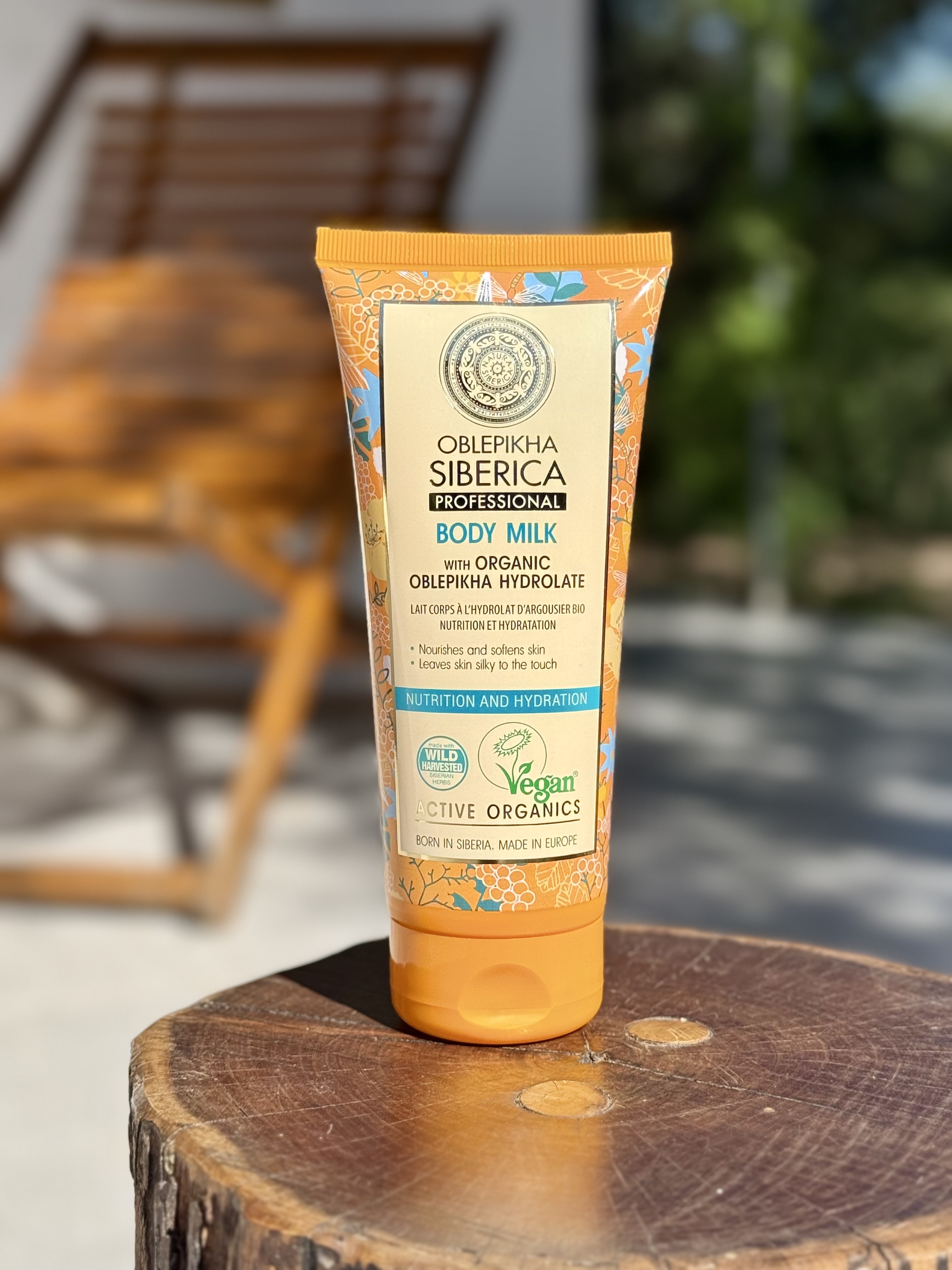 Leche Corporal con Hidrolato de Oblepikha Organico x 200ml - Piel Suave y Elastica, Nutre y Humecta,