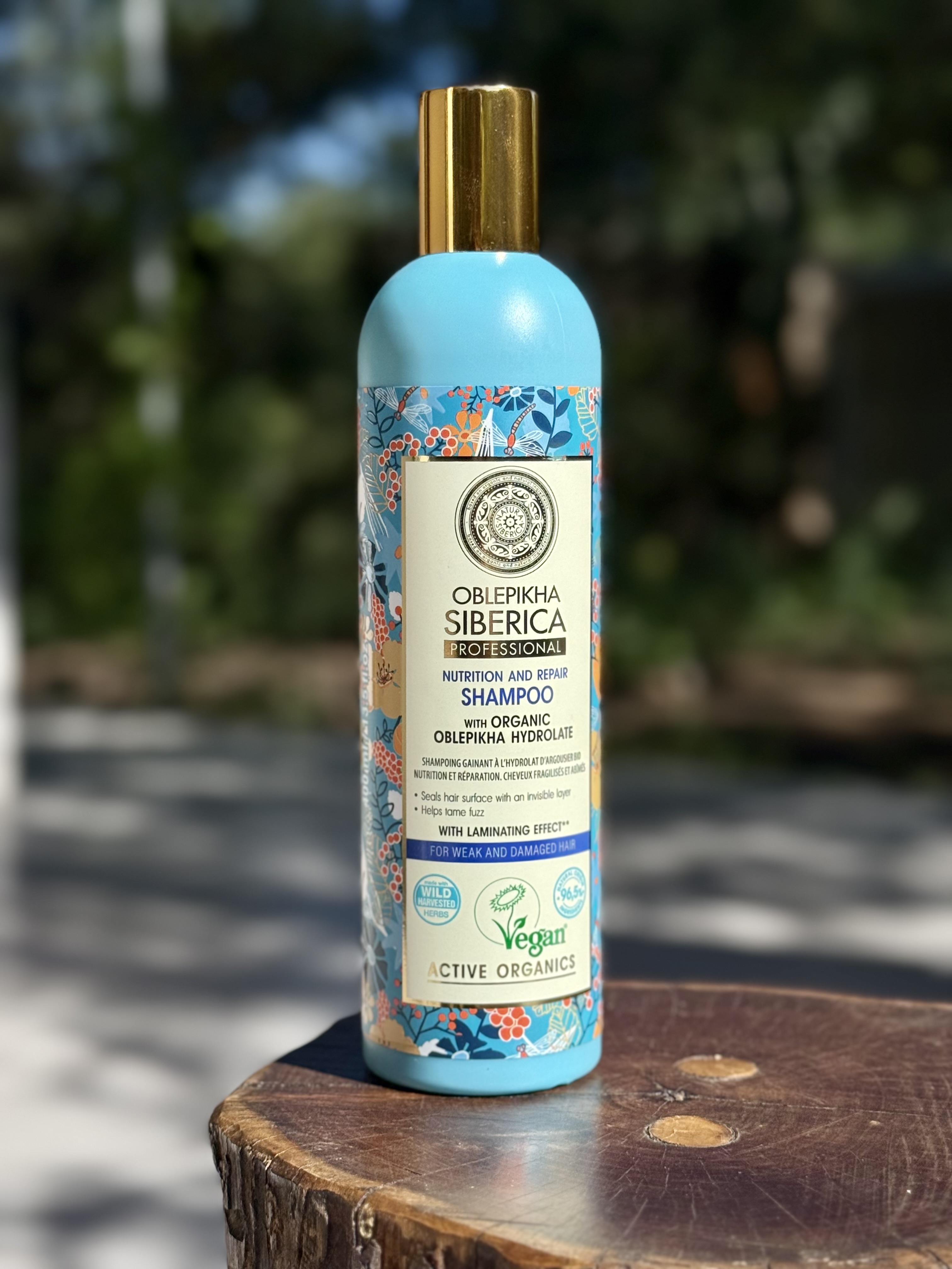 Shampoo Vegano Oblepikha x 400ml - para Cabello Debil y Danado (Repara el cabello y lo protege duran