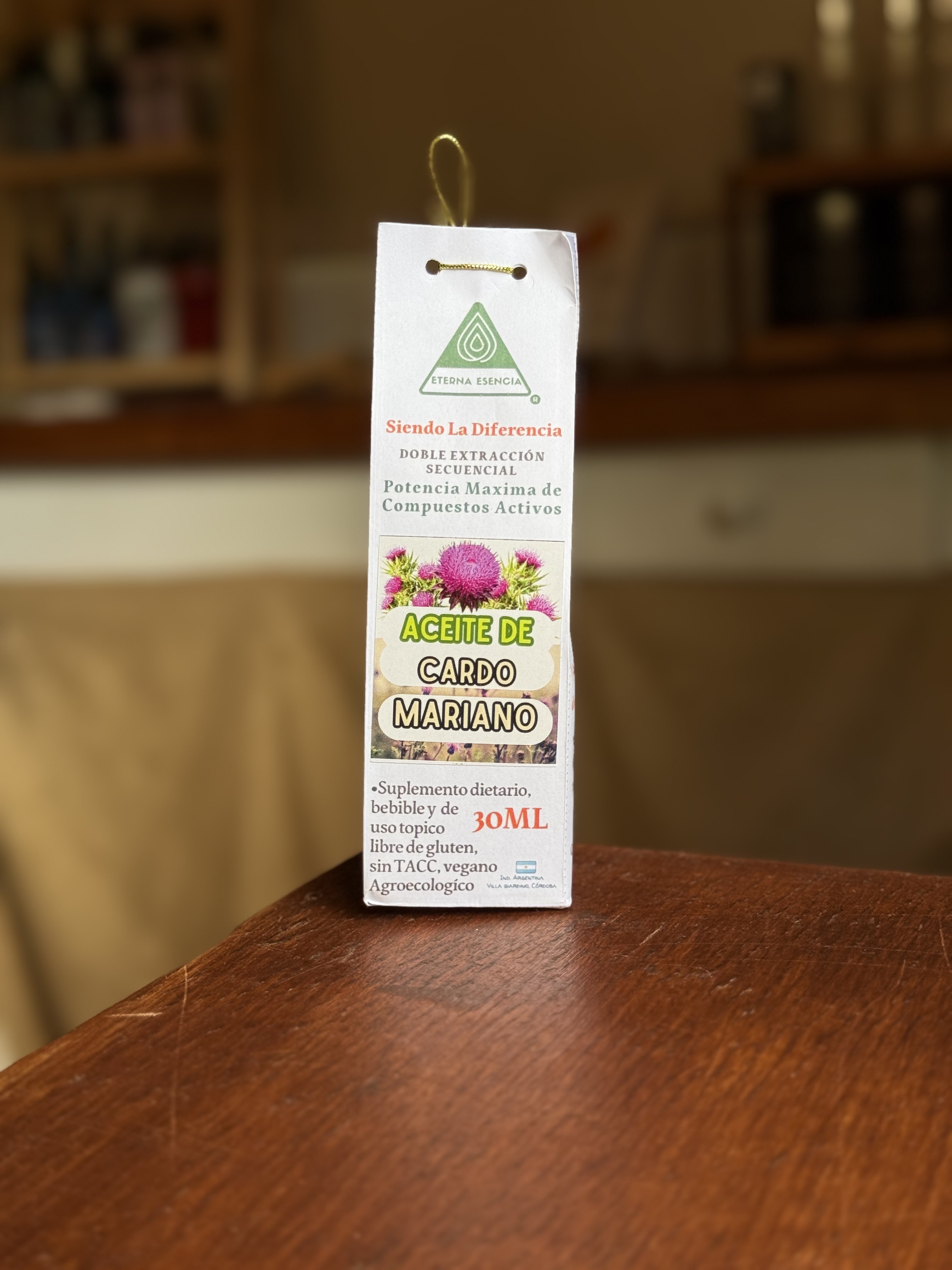 Aceite de Cardo Mariano x 30ml - Bebible y Uso Topico.