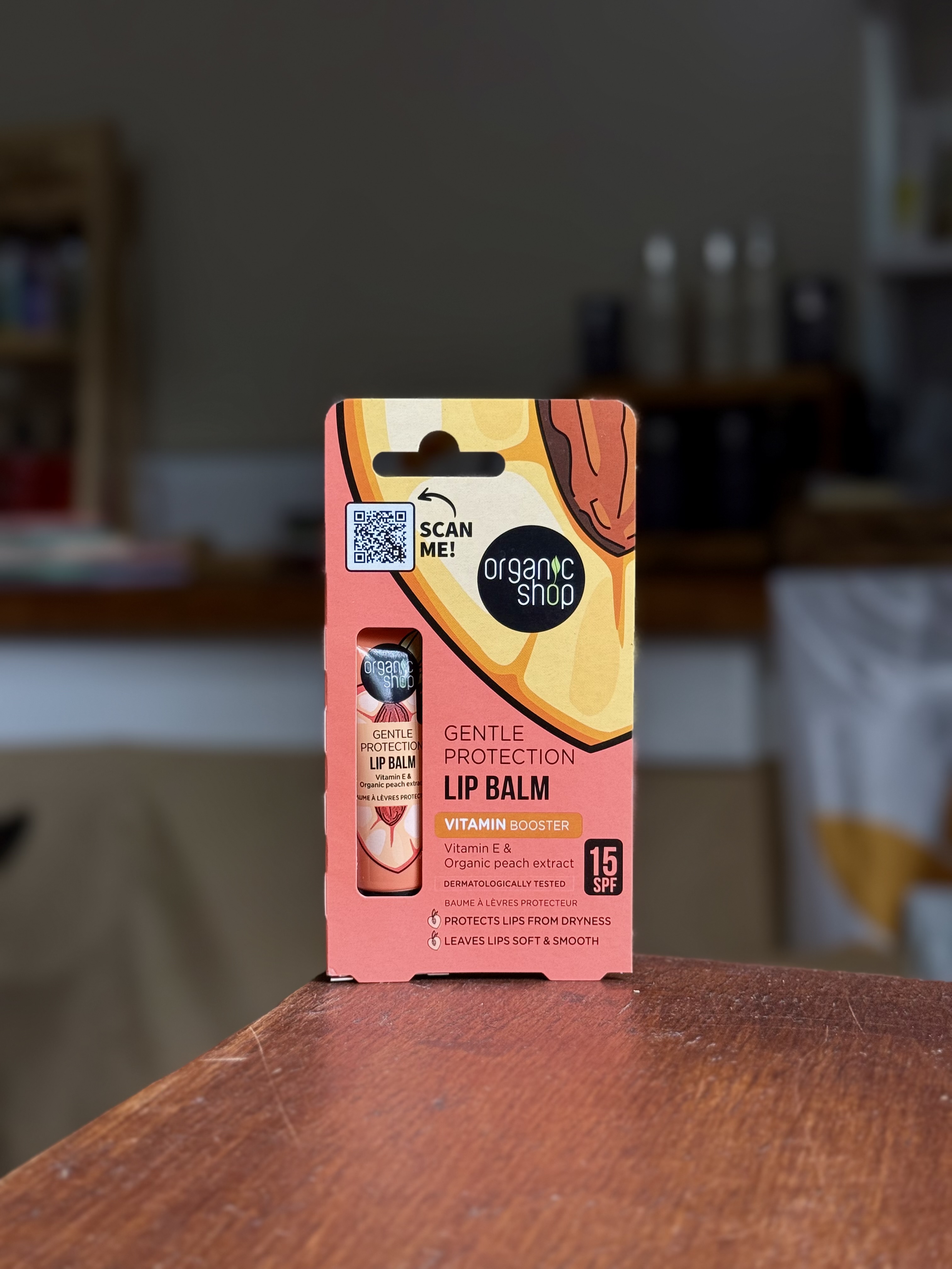 Balsamo Labial con FPS 15 - Vitamina E y Durazno x 10ml