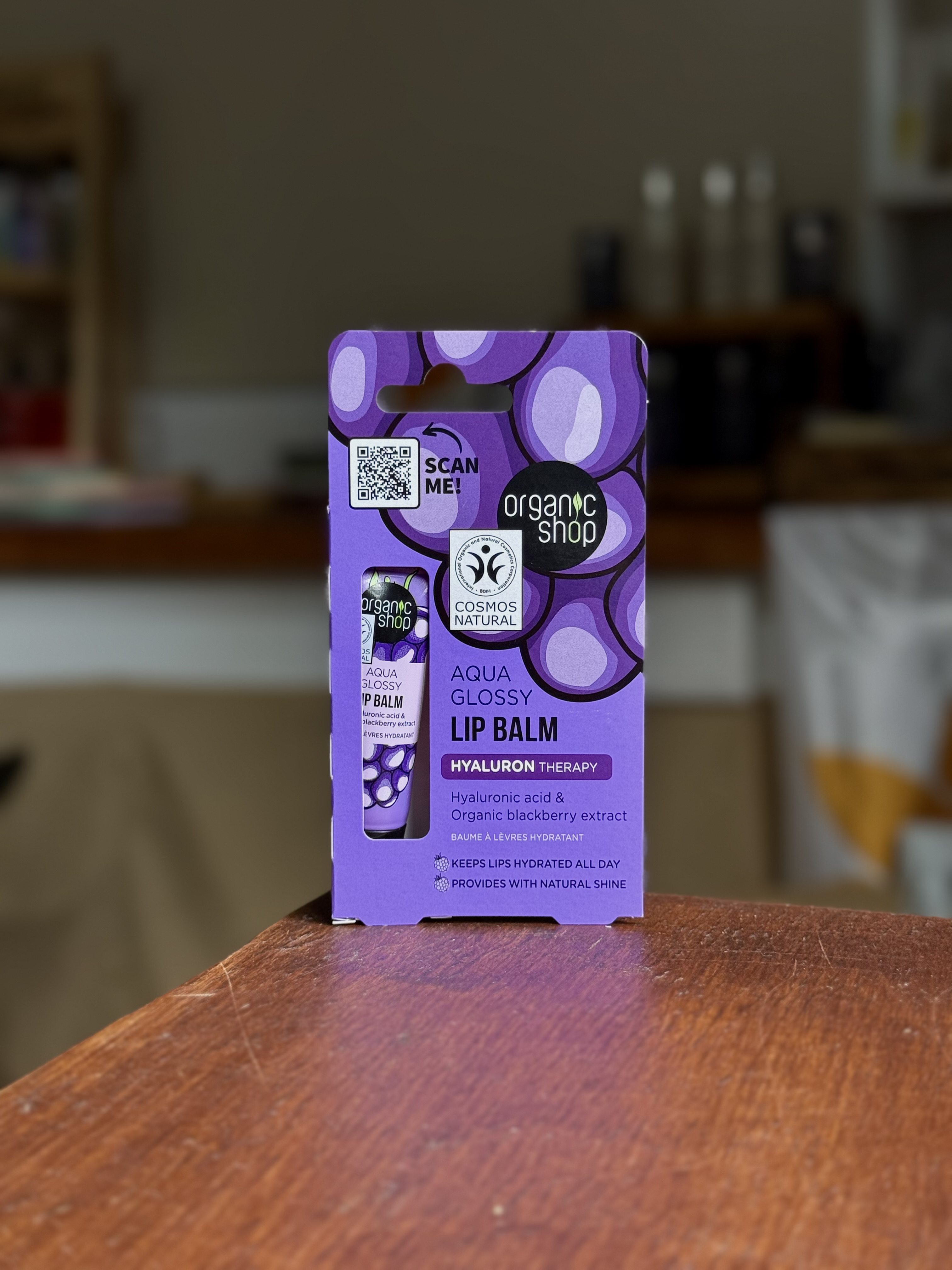 Balsamo Labial Brillo e Hidratacion - Acido Hialuronico y Arandano x 10ml