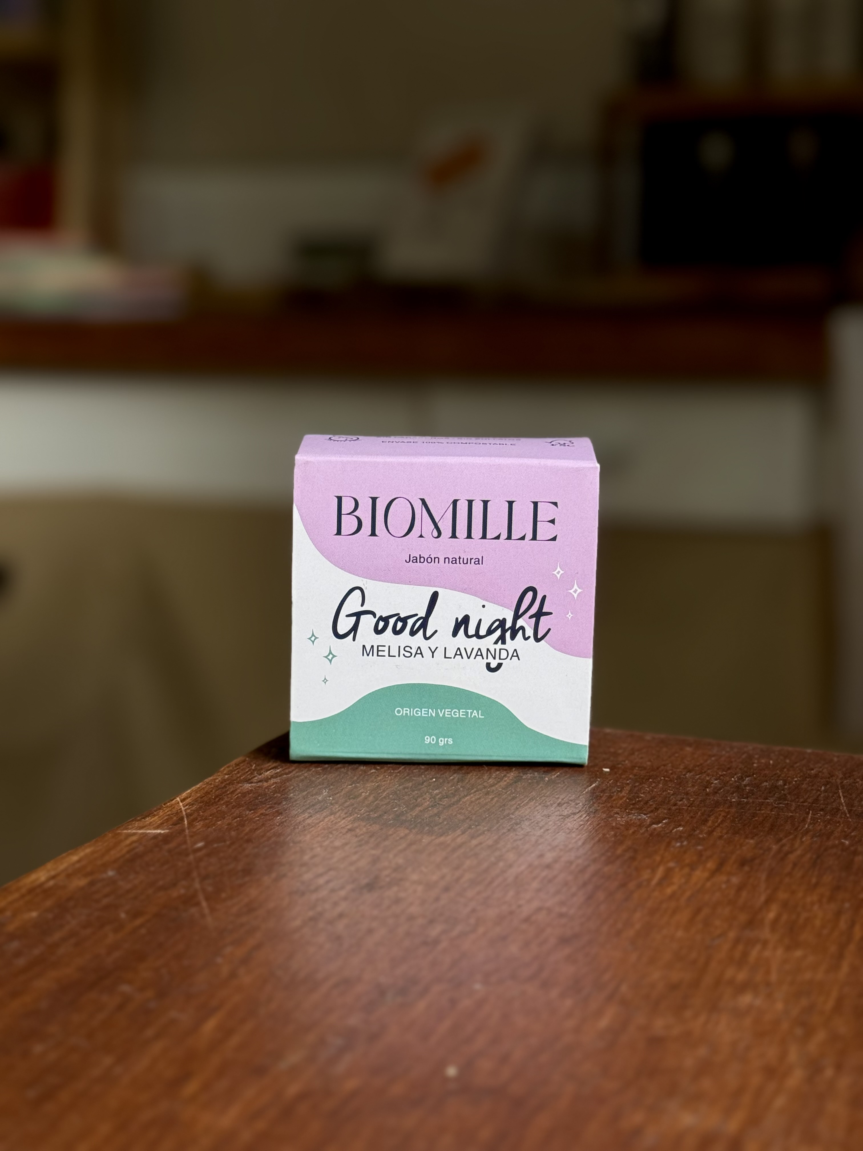 Jabon Natural GOOD NIGHT - con Melisa y Lavanda.  x 90g