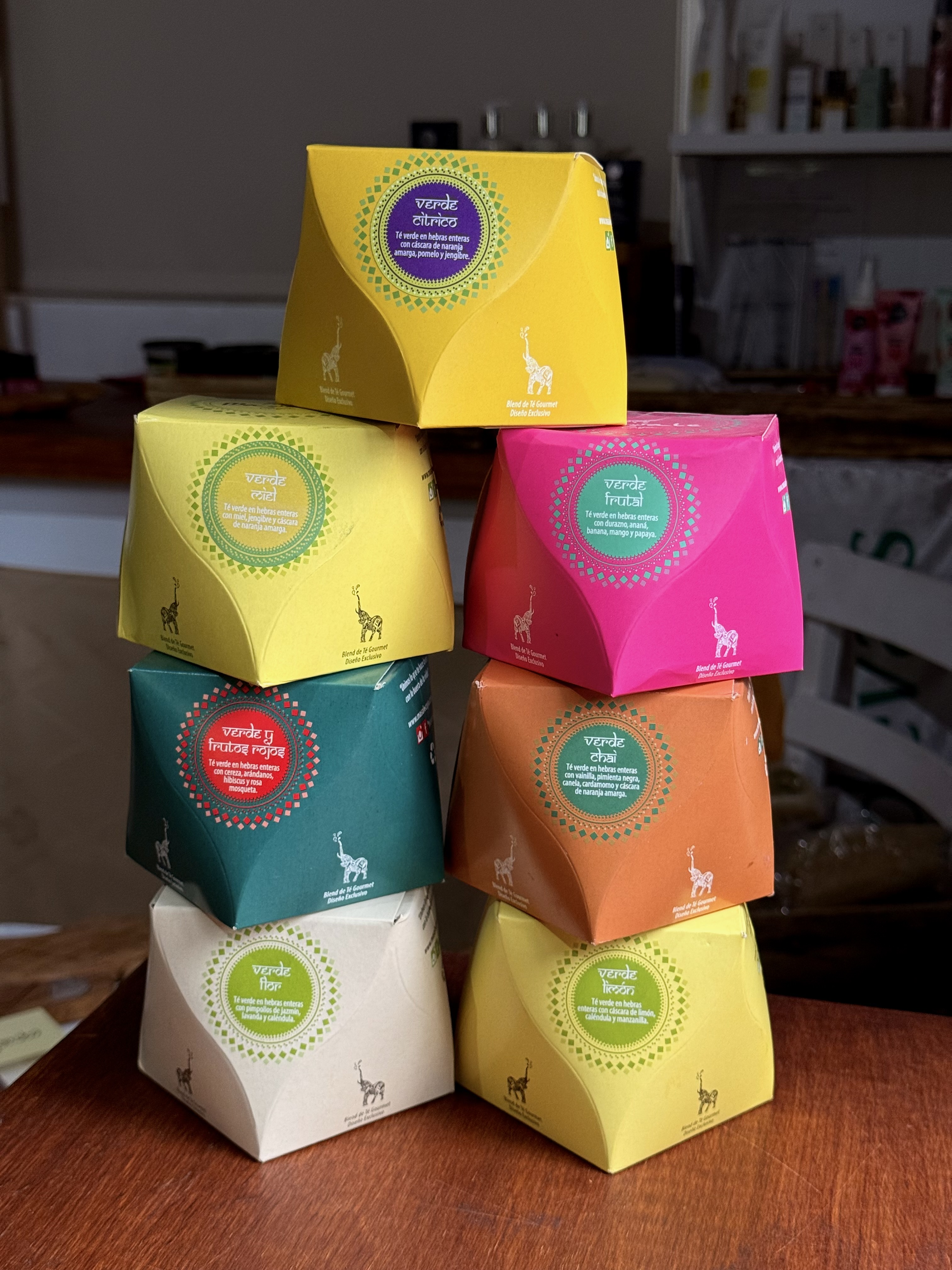 Te verde en Hebras Nacional en cajas Pack por 7 Unidades