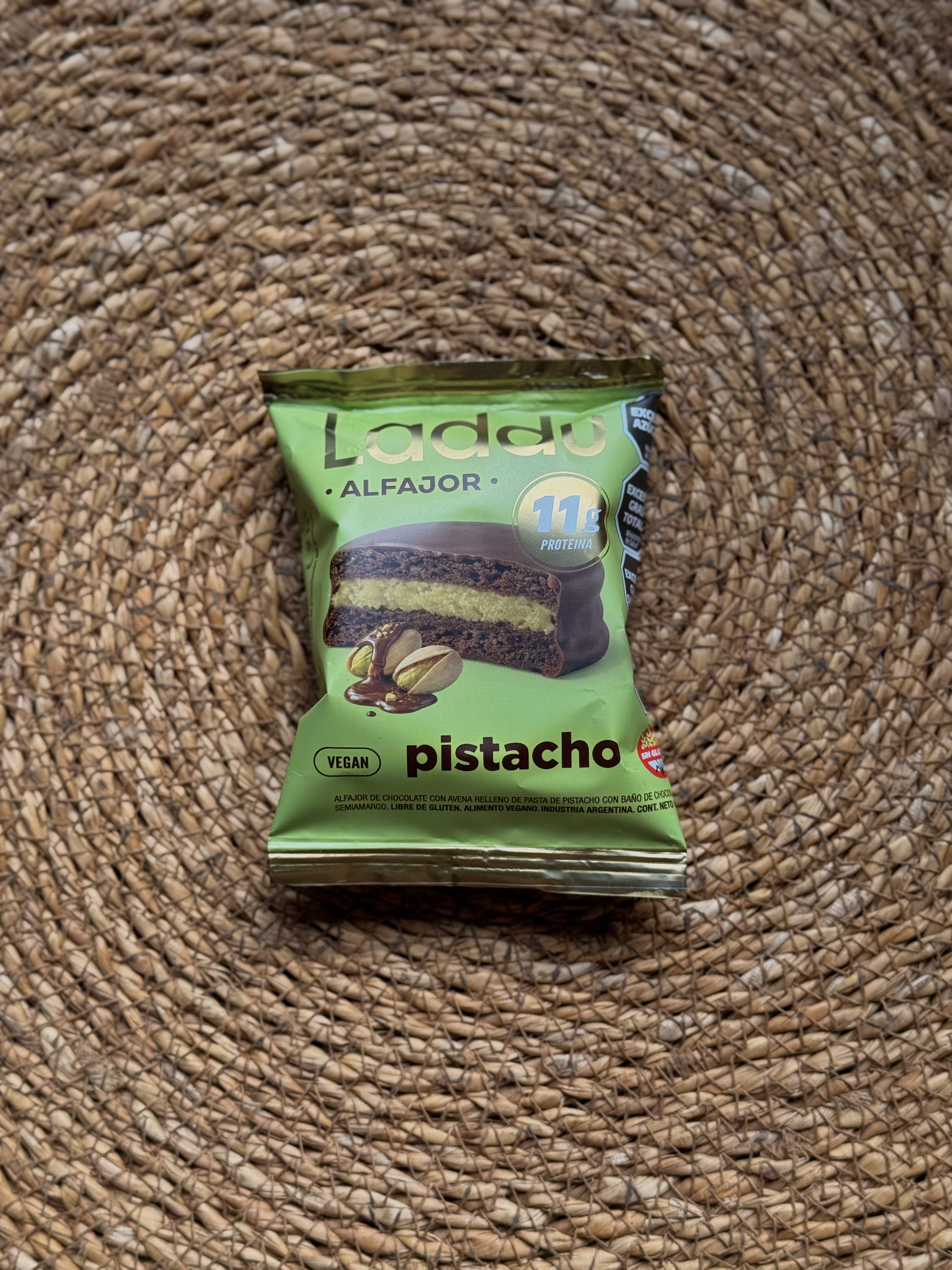 Alfajor de Pistacho LADDU - Vegano , 11gr de Proteina. ¡NUEVO!
