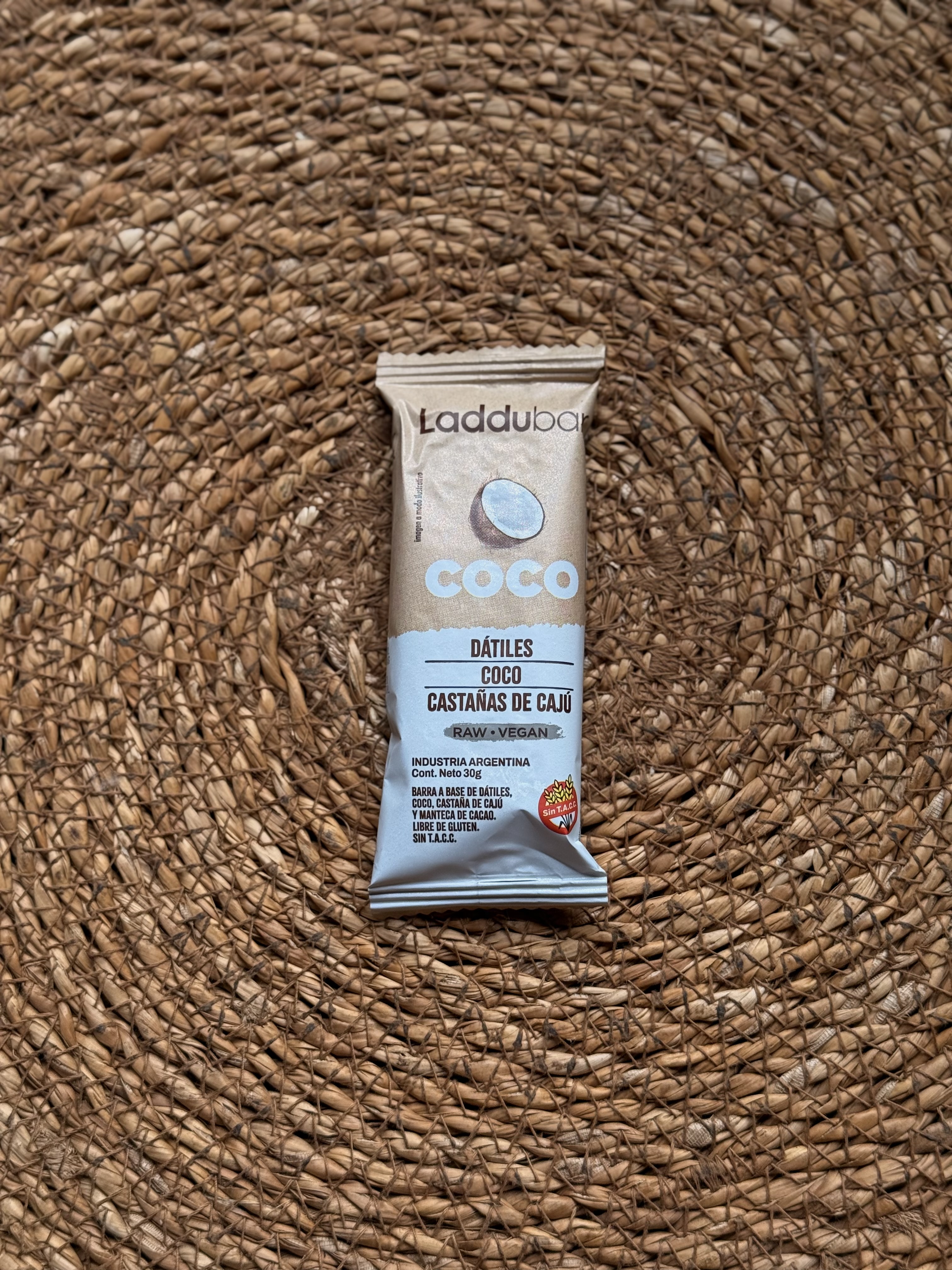 Barra a Base de Datiles Organicos Coco (Datiles, Coco y Castanas de Caju)