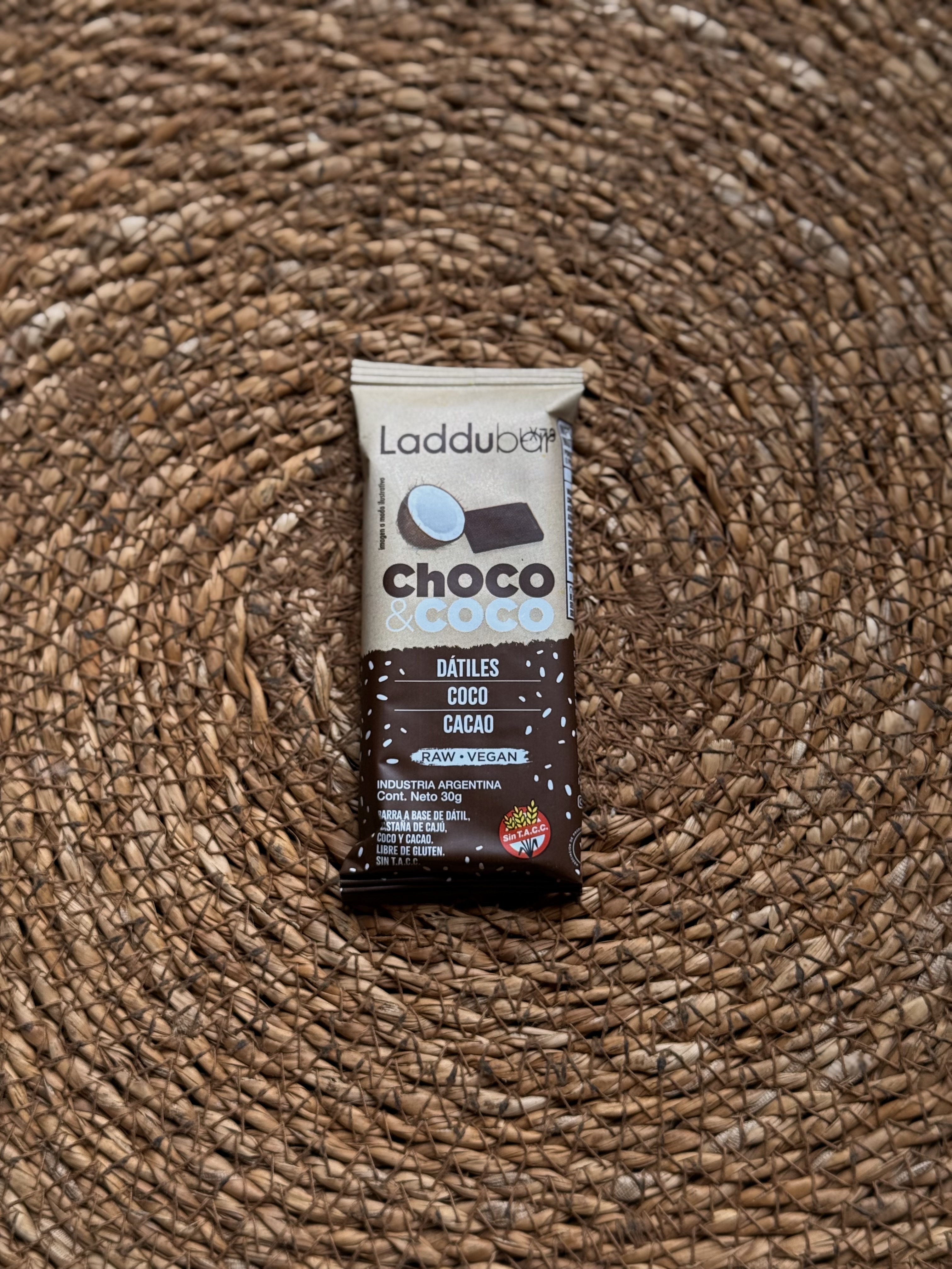 Barra a Base de Datiles Organicos Coco Choco (Datiles, Coco y Cacao Nibs)