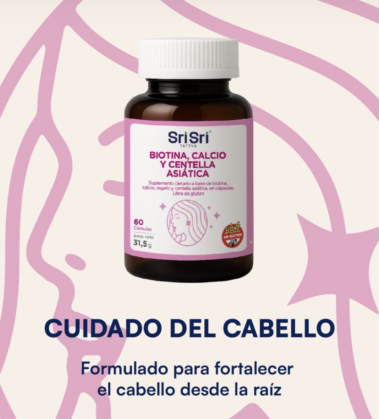 Suplemento Dietario a Base de Biotina, Calcio, Regaliz y Centella Asiatica. PARA EL CUIDADO DEL CABE
